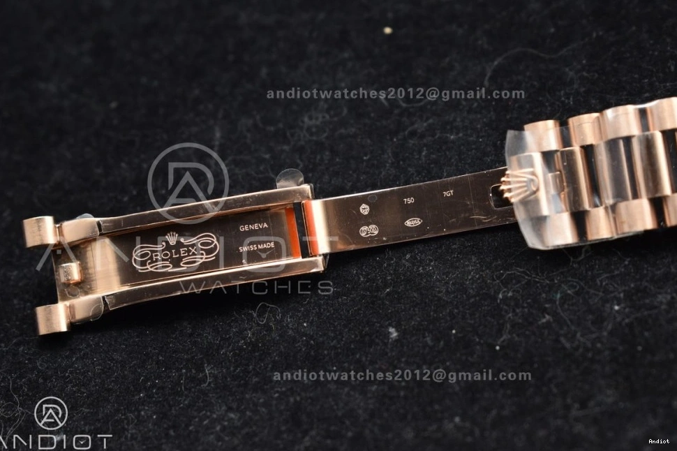 Steel Bracelet Plated 40 RG Markers V2 RG GMF President Crystal A2836 Dial DayDate 904L On 0518